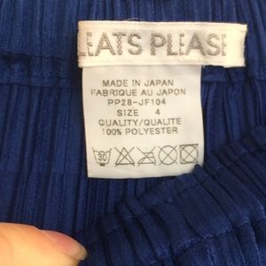 Issey Miyake Pleats Please Cobalt Blue Pants